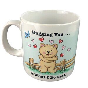 Vintage Russ Berrie Hugging You is What I Do Best/Teddy Bear Theme Coffee Mug
